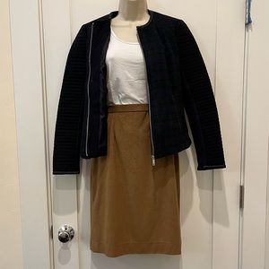 Faux-Suede Velvet Skirt